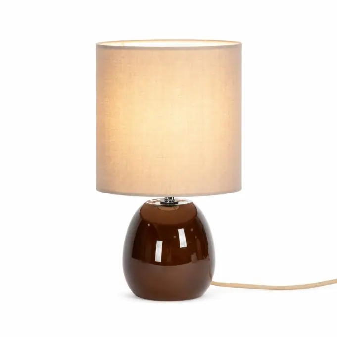 Bordslampa glas & textil - Skaffa nu