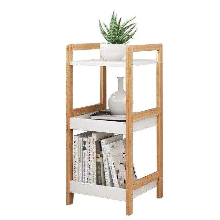 Modern bookcase bedside table with 3 shelves - Specialpris