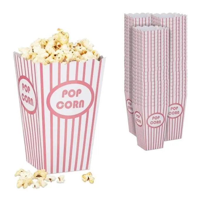 Popcornpåsar, 72 st, rosa - Superpris