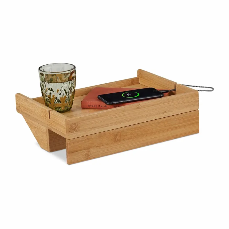 Squeezable bamboo bed tray - Reapris