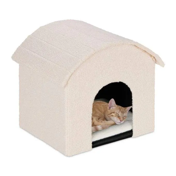 Outlet | Beige cat pit with scratching surface