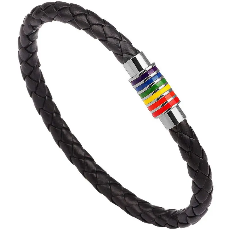 Pride Armband - Silver Rainbow - Magnetlås | Expressleverans