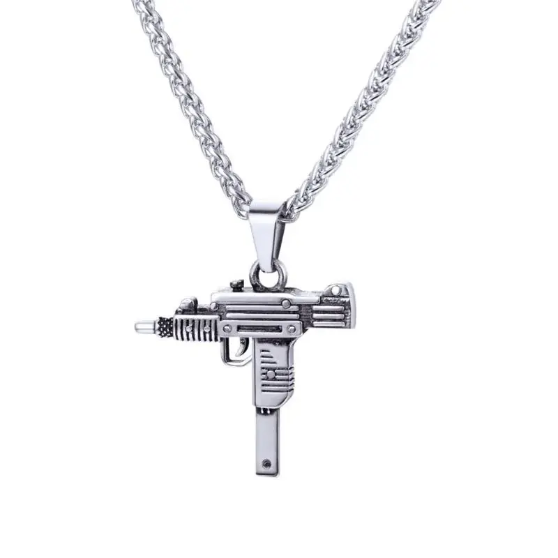 Necklace, automatic gun - Silver - Nyhet i sortimentet