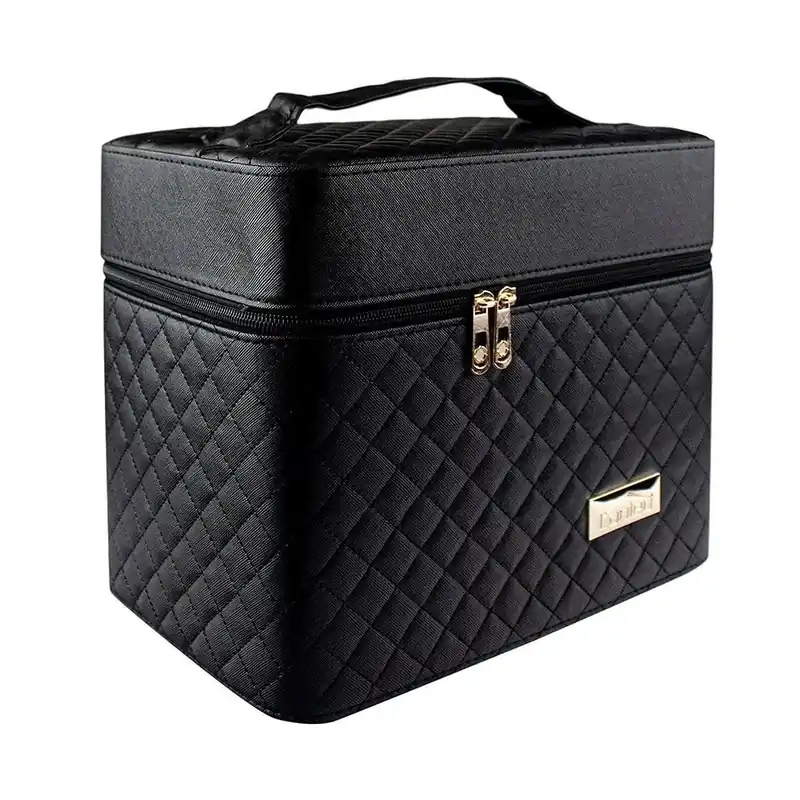 Make Up Bag with Mirror - Black - Kampanjpris