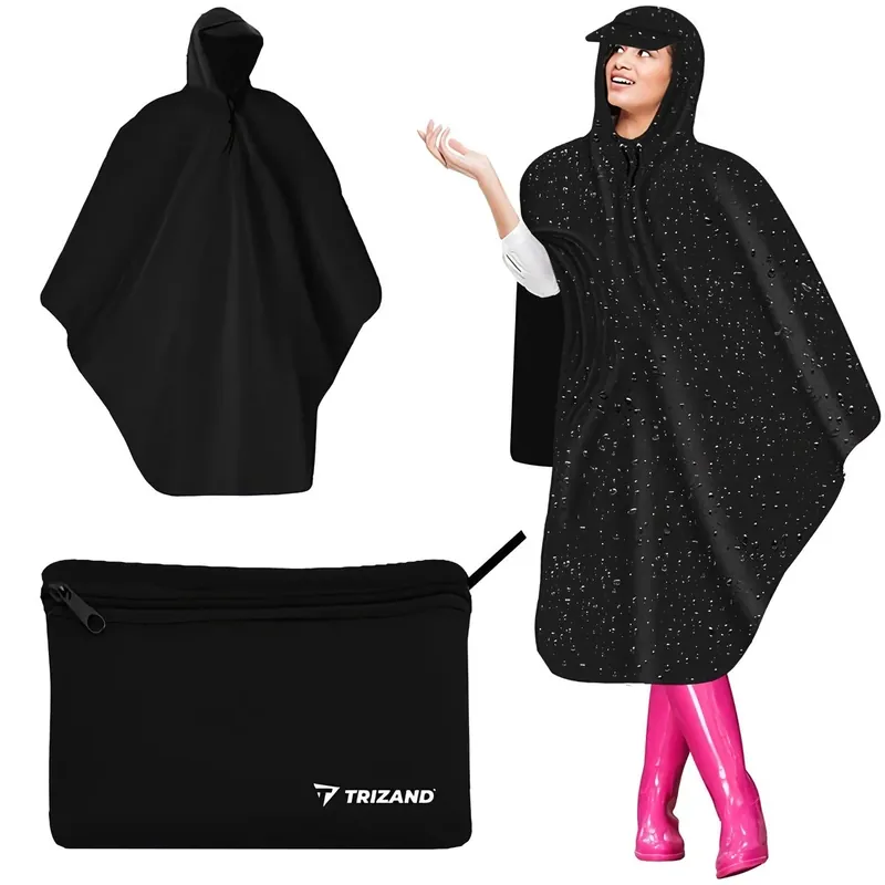 Rabatt | Waterproof Unisex Poncho with Visor - Quick drying