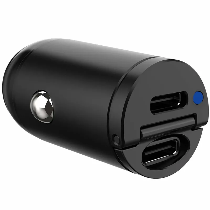 Extra rabatt | Billaddare Mini 2xUSB-C PD 30W