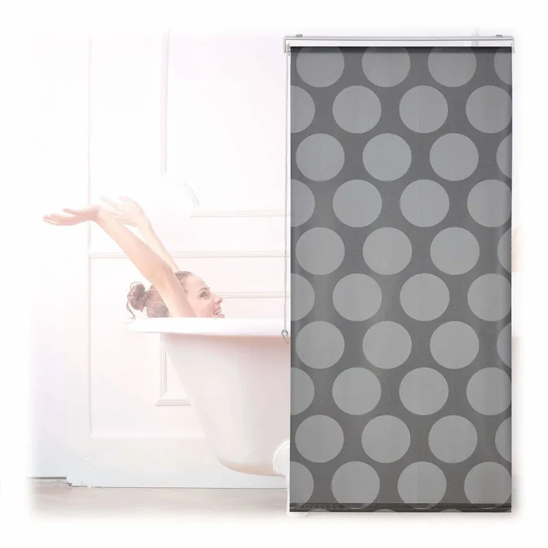 Shower curtain gray dots | Tillverkarpris