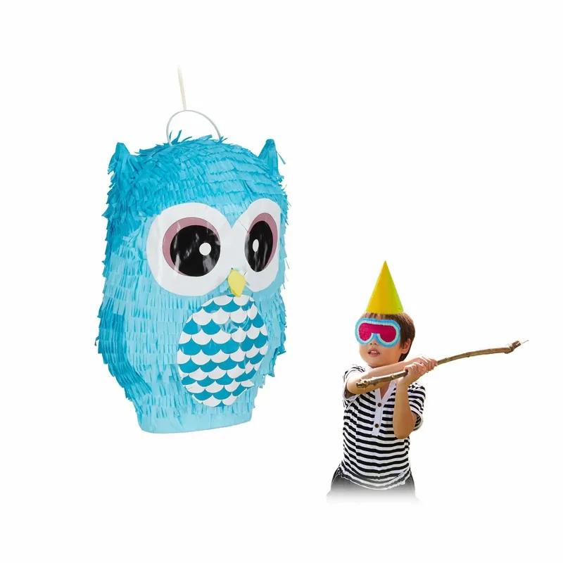 Pinata blå ugle - Nedsatt pris