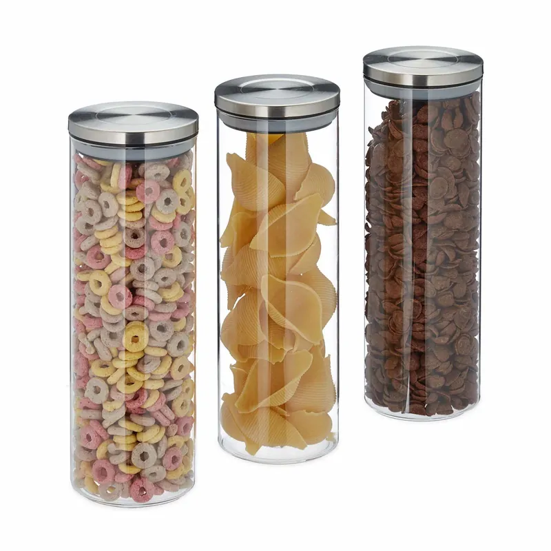 Storage jars 3 pcs. 1800 ml - Nyhet i sortimentet