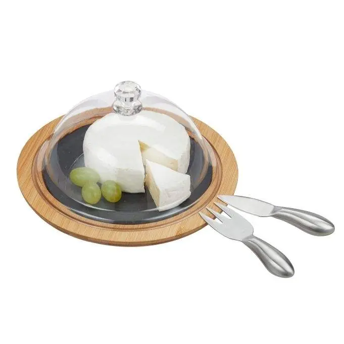 Cheese clock with cutlery - Fyndpris