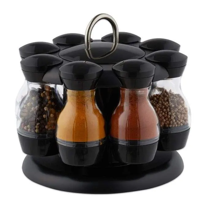 Spice carousel with 8 plastic glasses | Rabatter