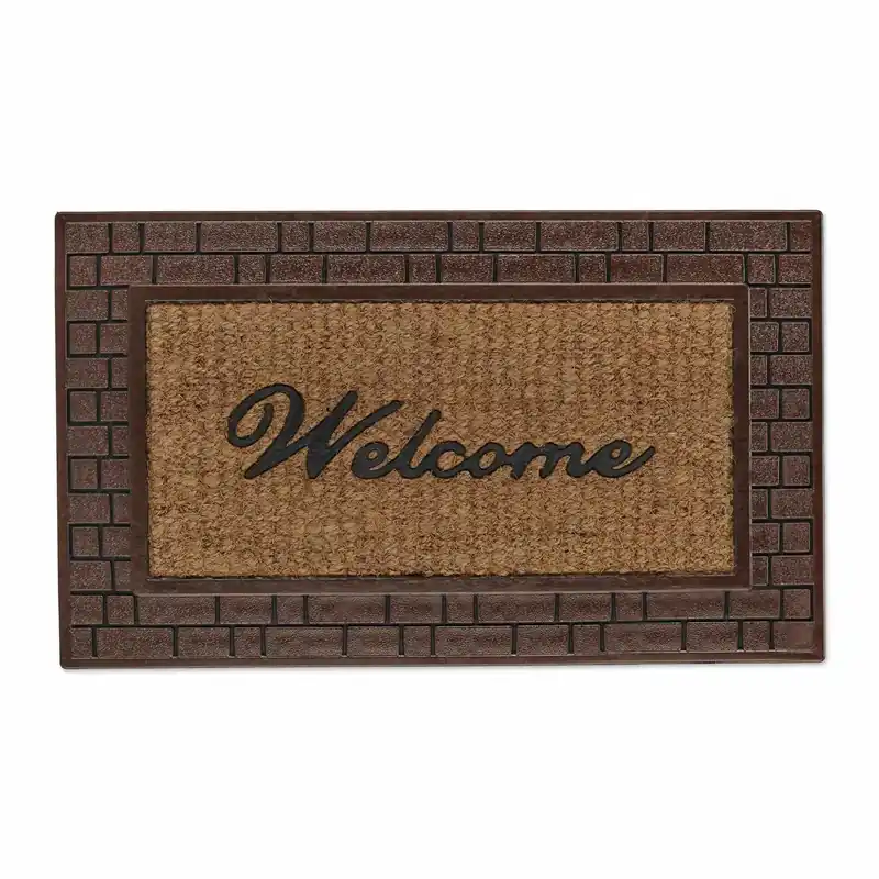 Doormat "Welcome" rubber & coconut - Bästa pris