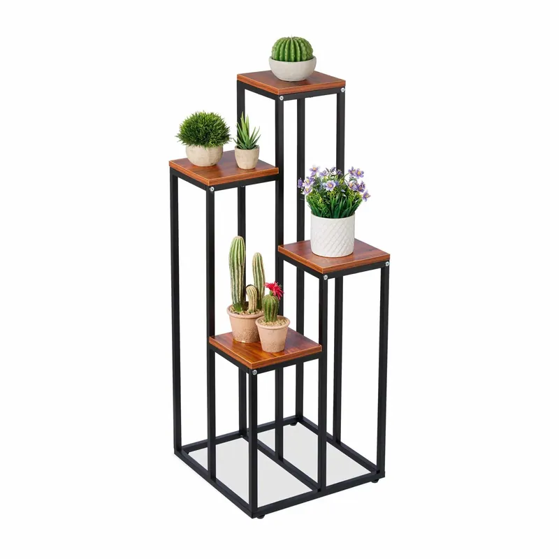 Köp online - Blomstertrappe sort i 4 plan