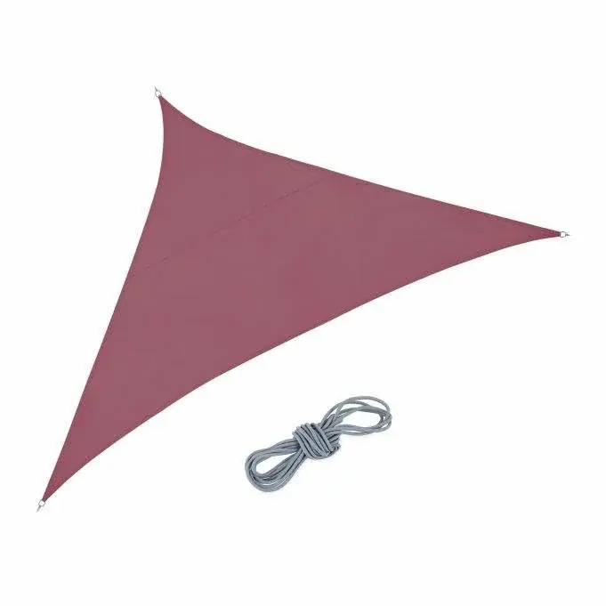 Sun sail polyester triangular burgundy - Dagens deal