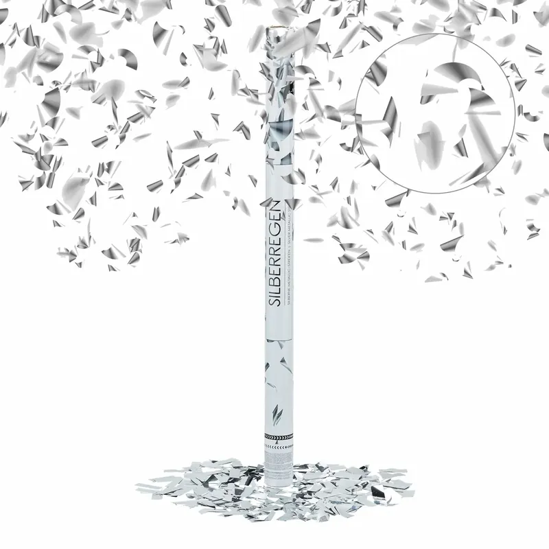 Superpris | Konfettikanon 80 cm silver