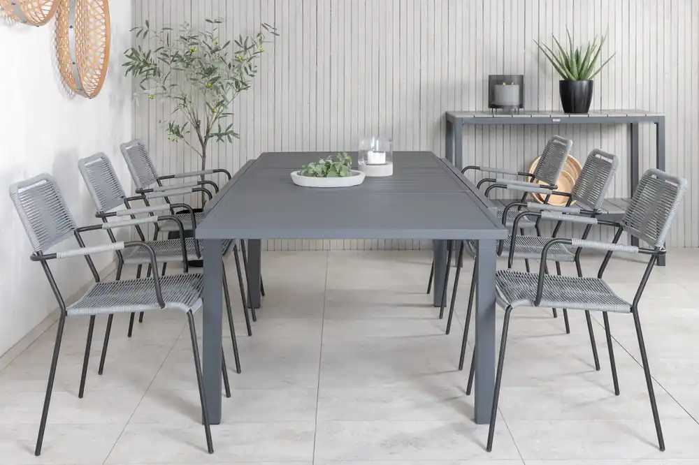 Marbella Rektangulär Matgrupp , Svart | Handla säkert